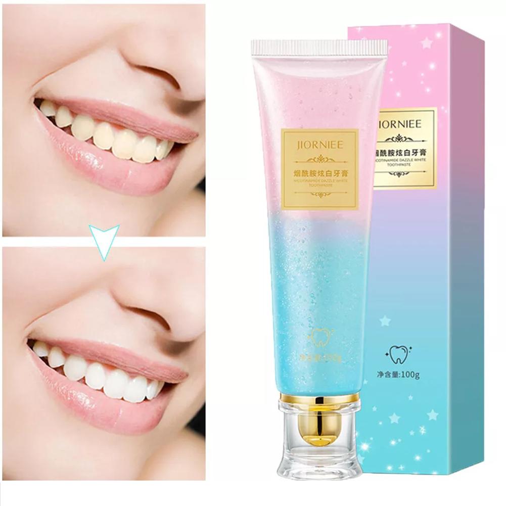 Teeth Whitening Mousse - Niacinamide-Dentifrice Blanchissant pour Femme, Aide aux