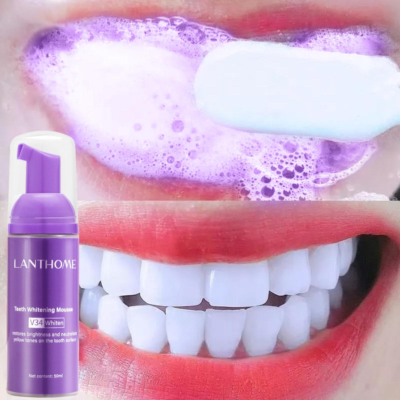 Teeth Whitening Mousse - V34 Mousse nettoyage des dents dentifrice