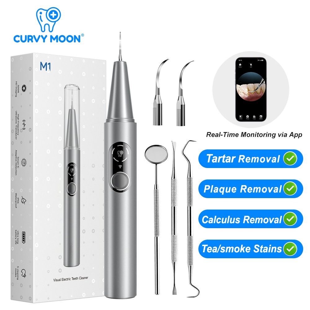 Teeth Whitening Or Tooth Whitening - CURVY MOON Nettoyeur dentaire électrique ultrasonique