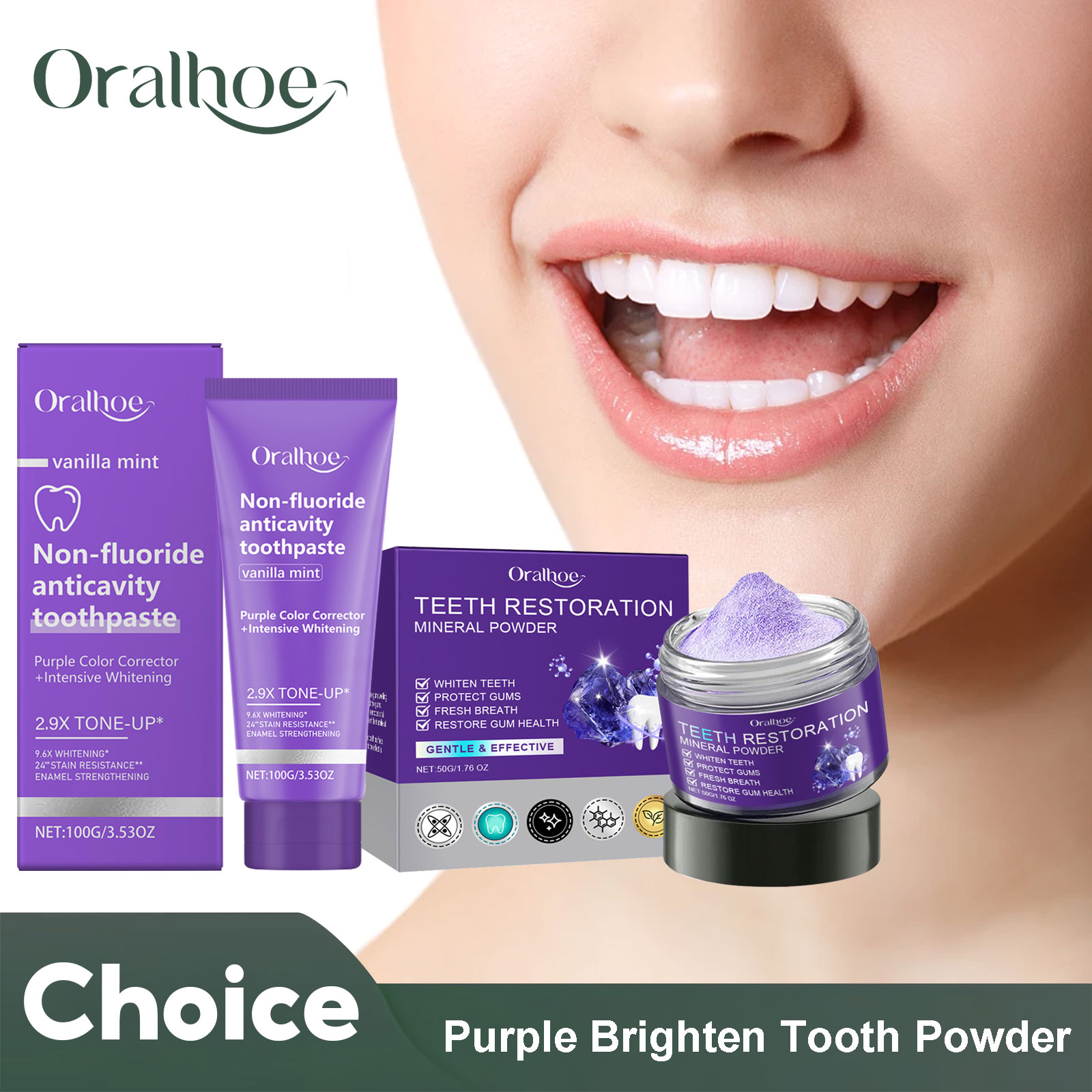 Teeth Whitening Paste - Poudre de nappode pour la domination