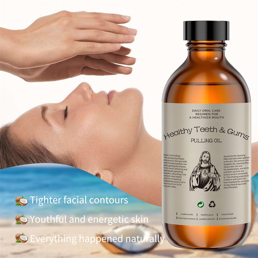 Teeth Whitening Oil Pulling - Le rince-bouche à l'huile de noix