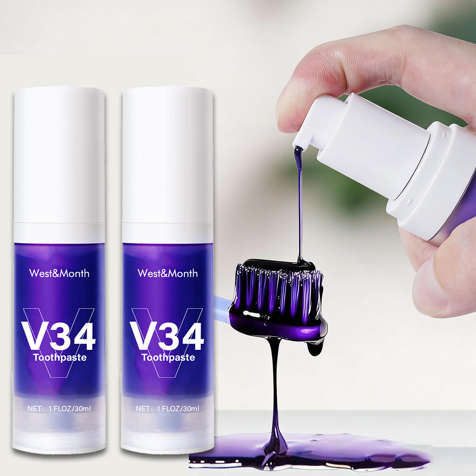 Teeth Whitening Mousse - V34 dentifrice blanchissant les dents 30ml
