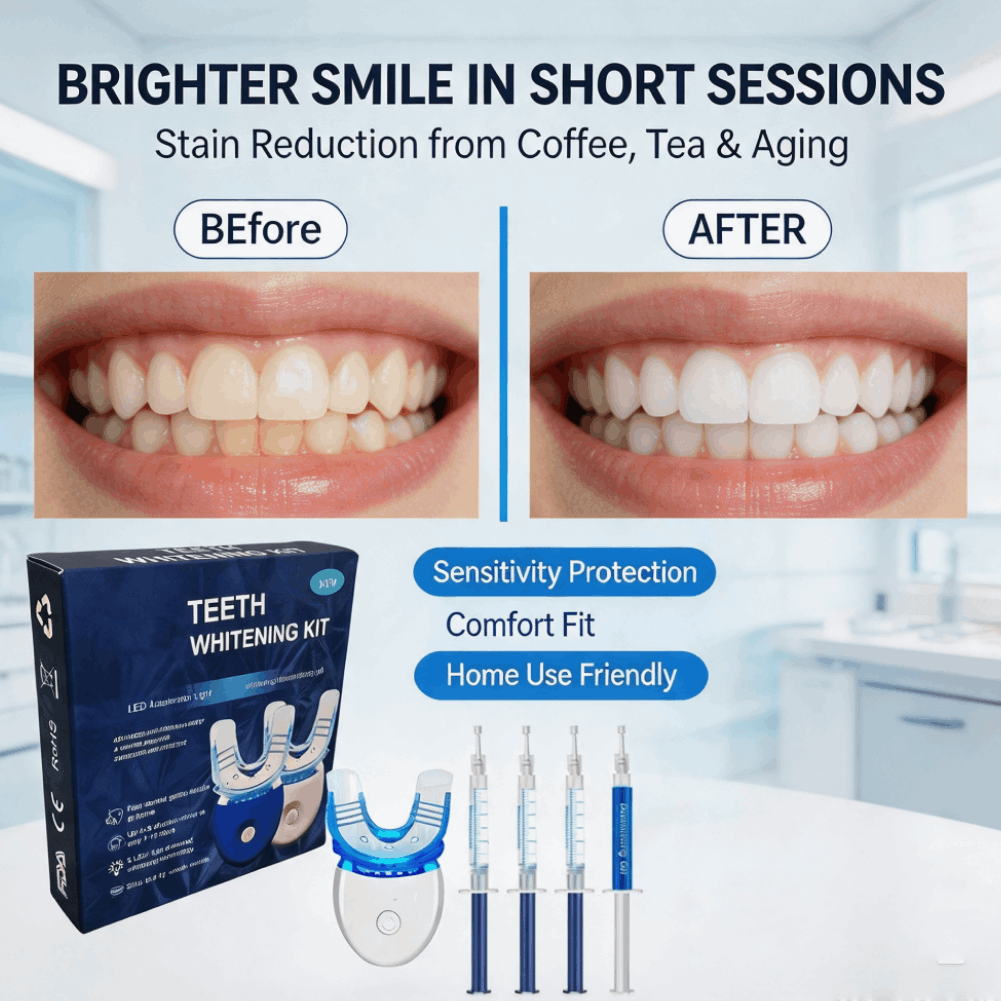 Teeth Whitening Kit At Home - Kit professionnel de blanchiment dentaire avec