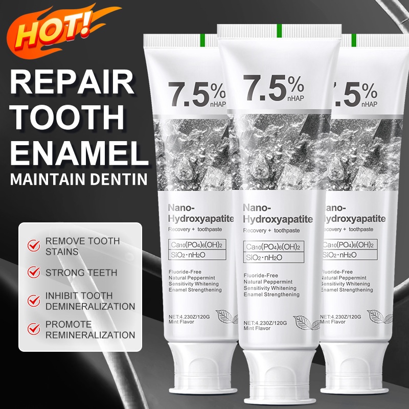 Hydroxyapatite Toothpaste - Dentifrice blanchissant probiotique à 7,5 %