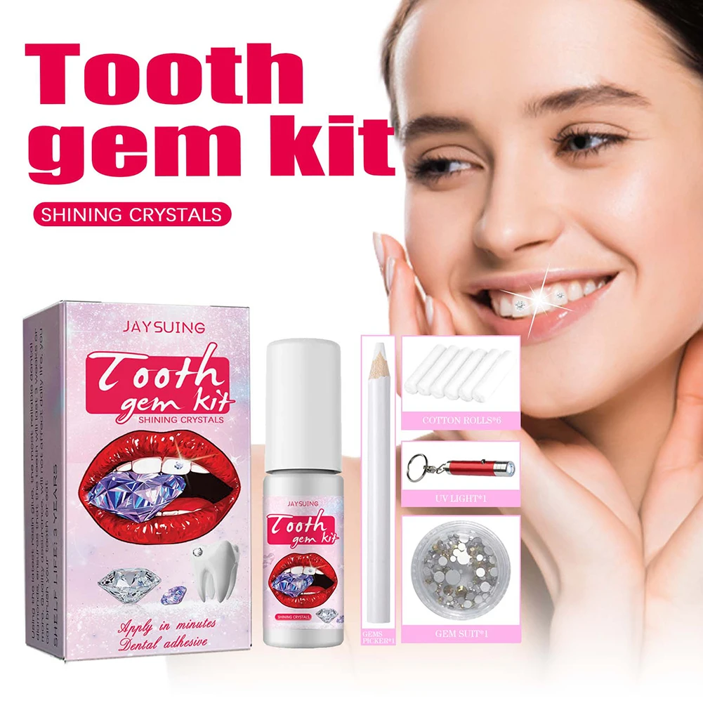Teeth Whitening Kit At Home - Citrowith-Kit de Gemmes Dentaires avec Colle