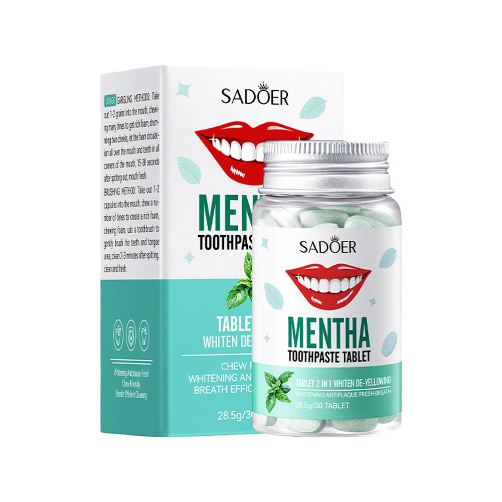 Teeth Whitening Zimba - Comprimés de dentifrice solides à la