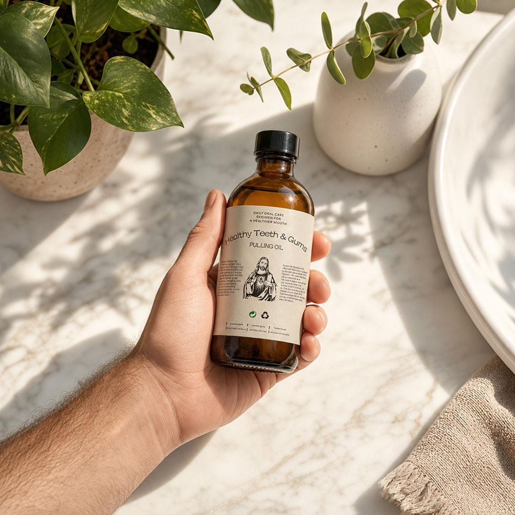 Huile de Coco à la Menthe Sans - Teeth Whitening Oil Pulling avis et prix