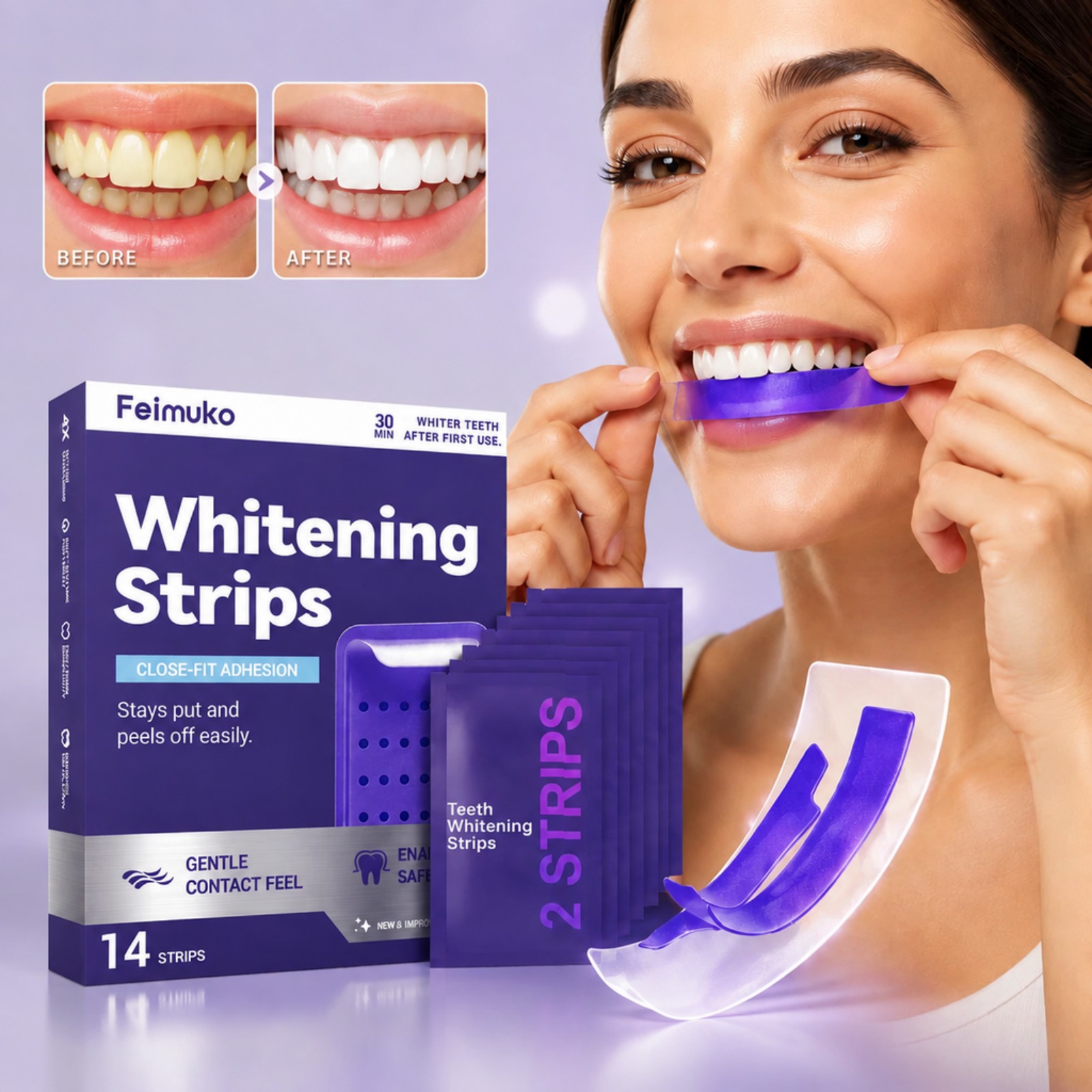 7 bandes blanchissantes violet - Teeth Whitening Kit At Home avis et prix