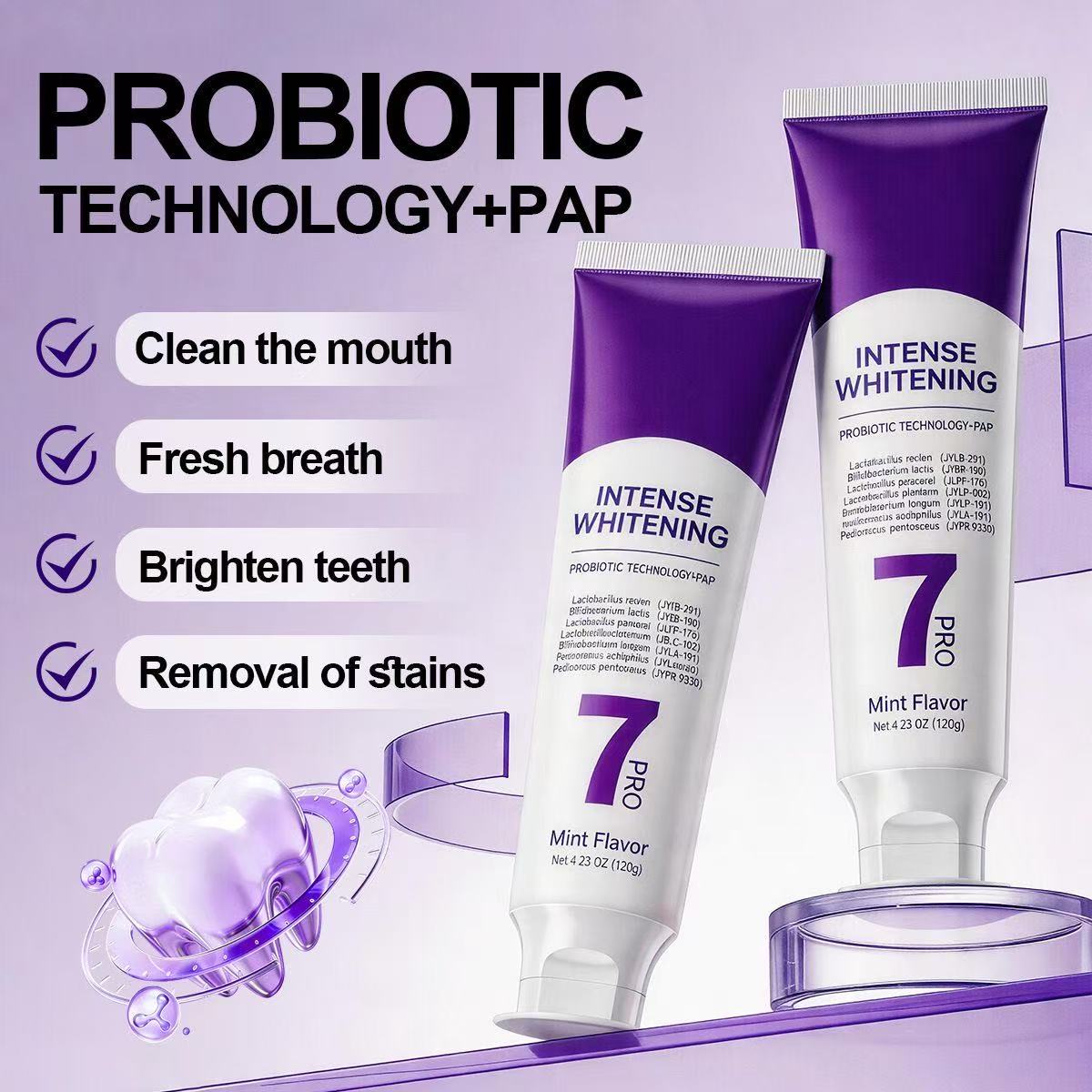 Dentifrice blanchissant probio - Teeth Whitening Mousse avis et prix