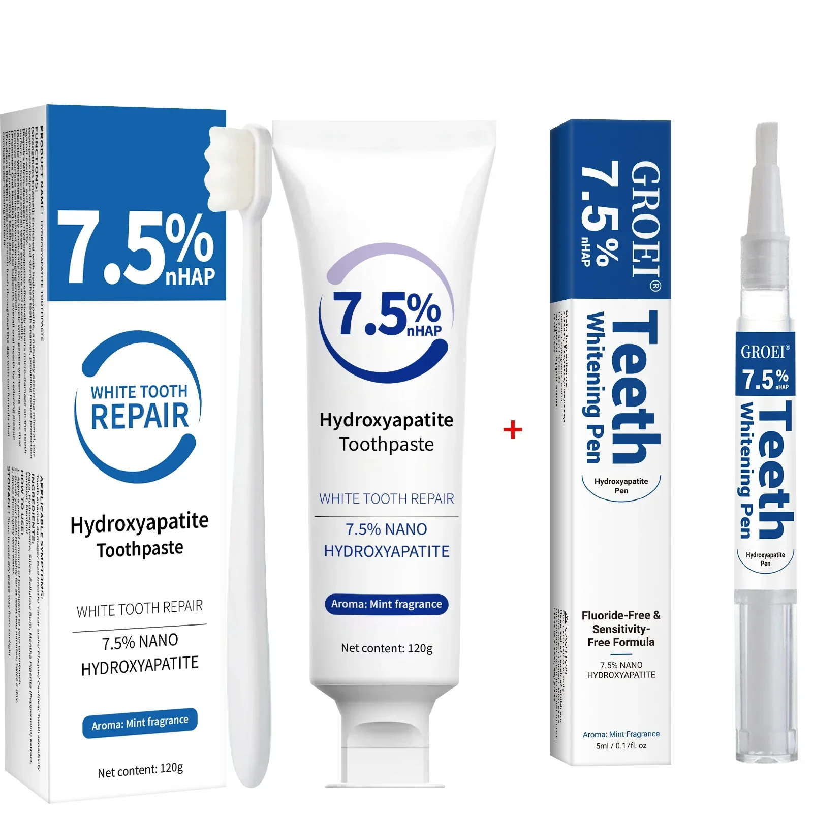 Kit de dentifrice et stylo bla - Teeth Whitening Natural avis et prix