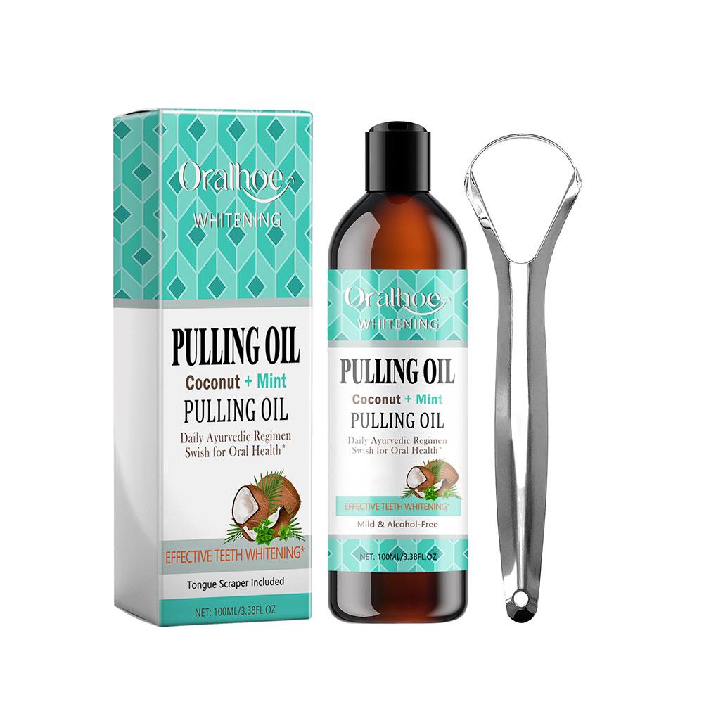 Huile de traction de noix de c - Teeth Whitening Oil Pulling avis et prix