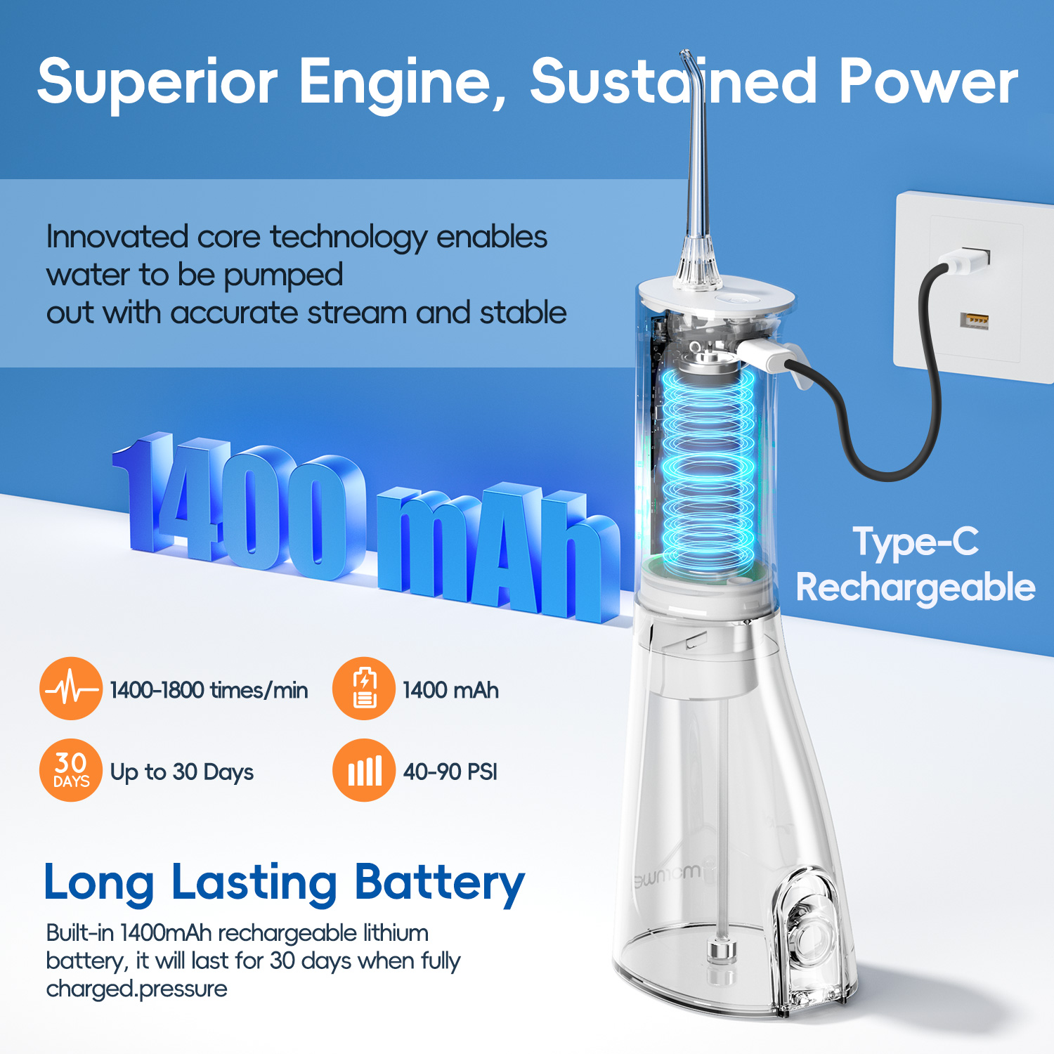 Nouveau Hydropulseur Portable  - Water Flosser Cordless avis et prix